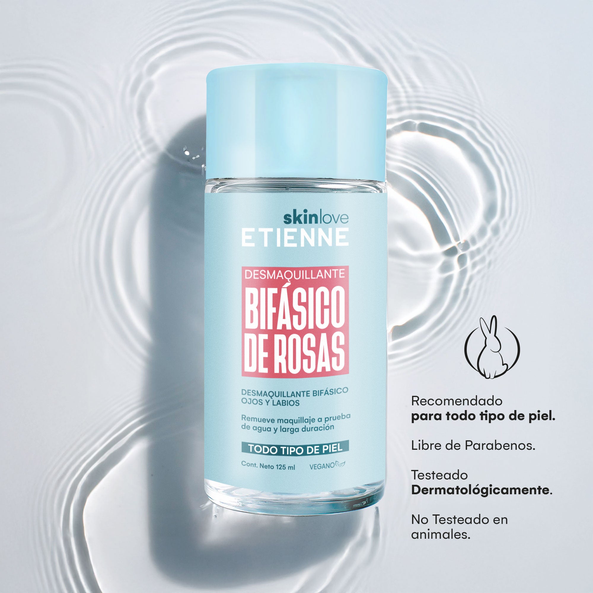 DESMAQUILLANTE BIFASICO DE ROSAS 125ML