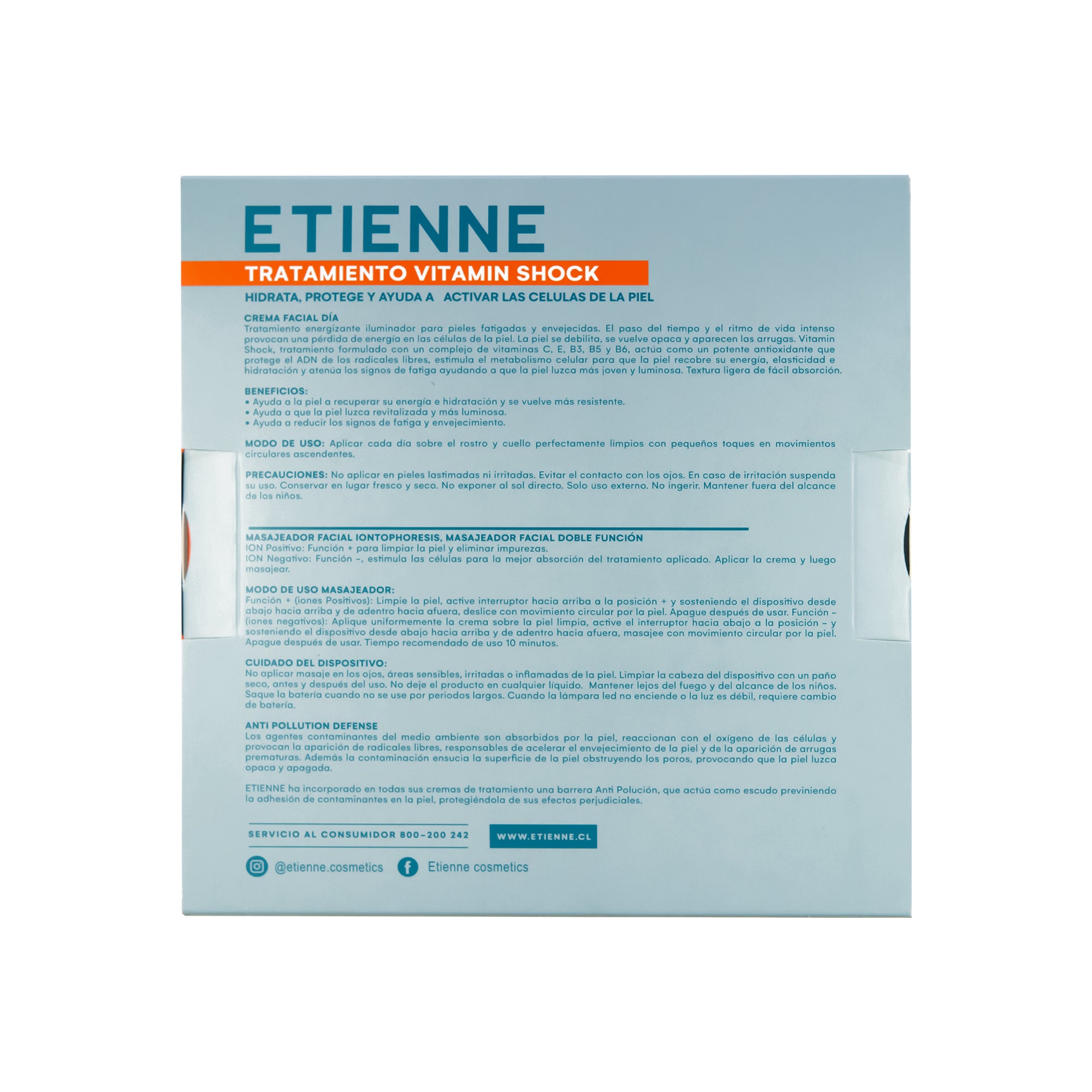 Etienne Vitamin Shock Día 50g + Masajeador Iónico