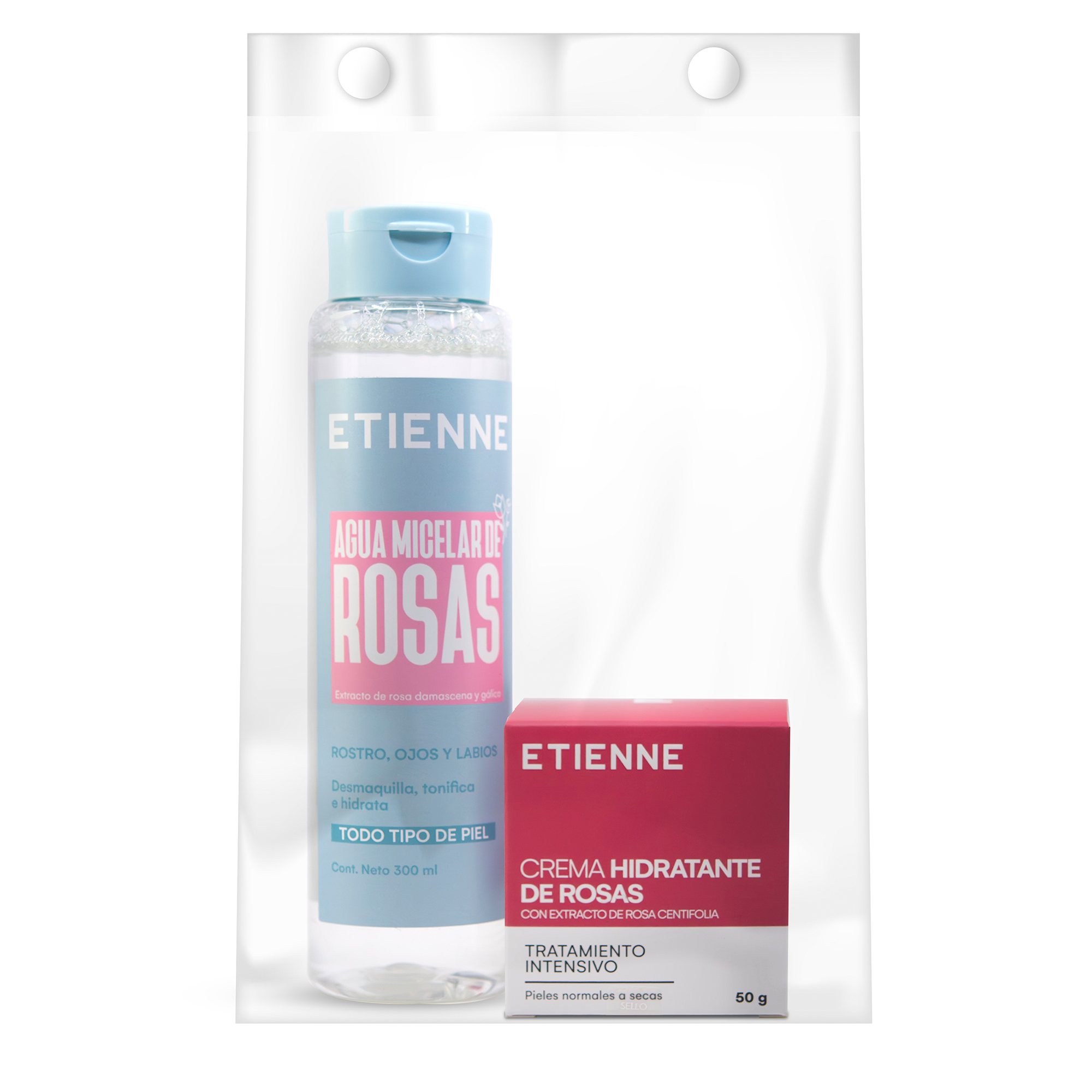 Set Etienne Agua Micelar + Crema Hidratante de Rosas