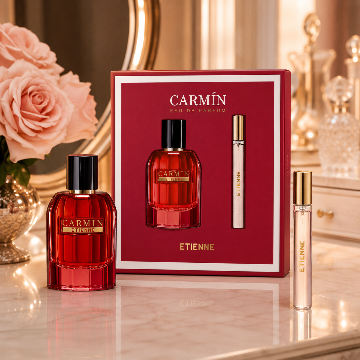 Etienne Eau The Parfum Carmín 80 ml + Perfumero 10 ml