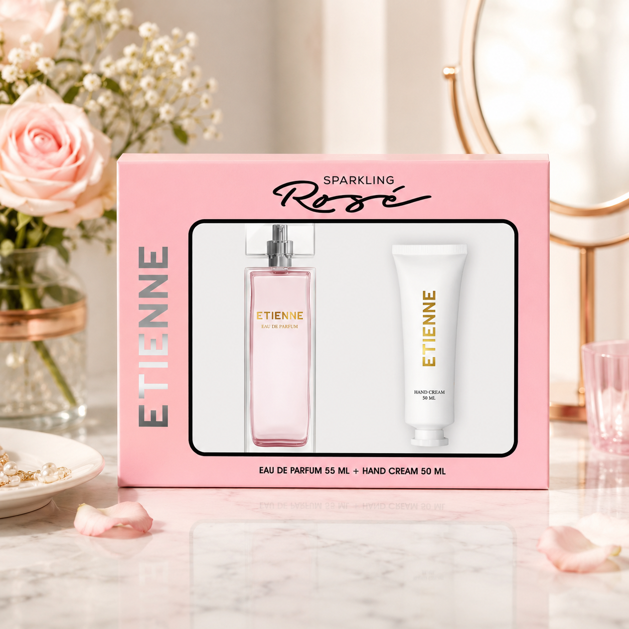 Etienne EDP Sparkling Rose 55 ml + Crema Corporal 50g