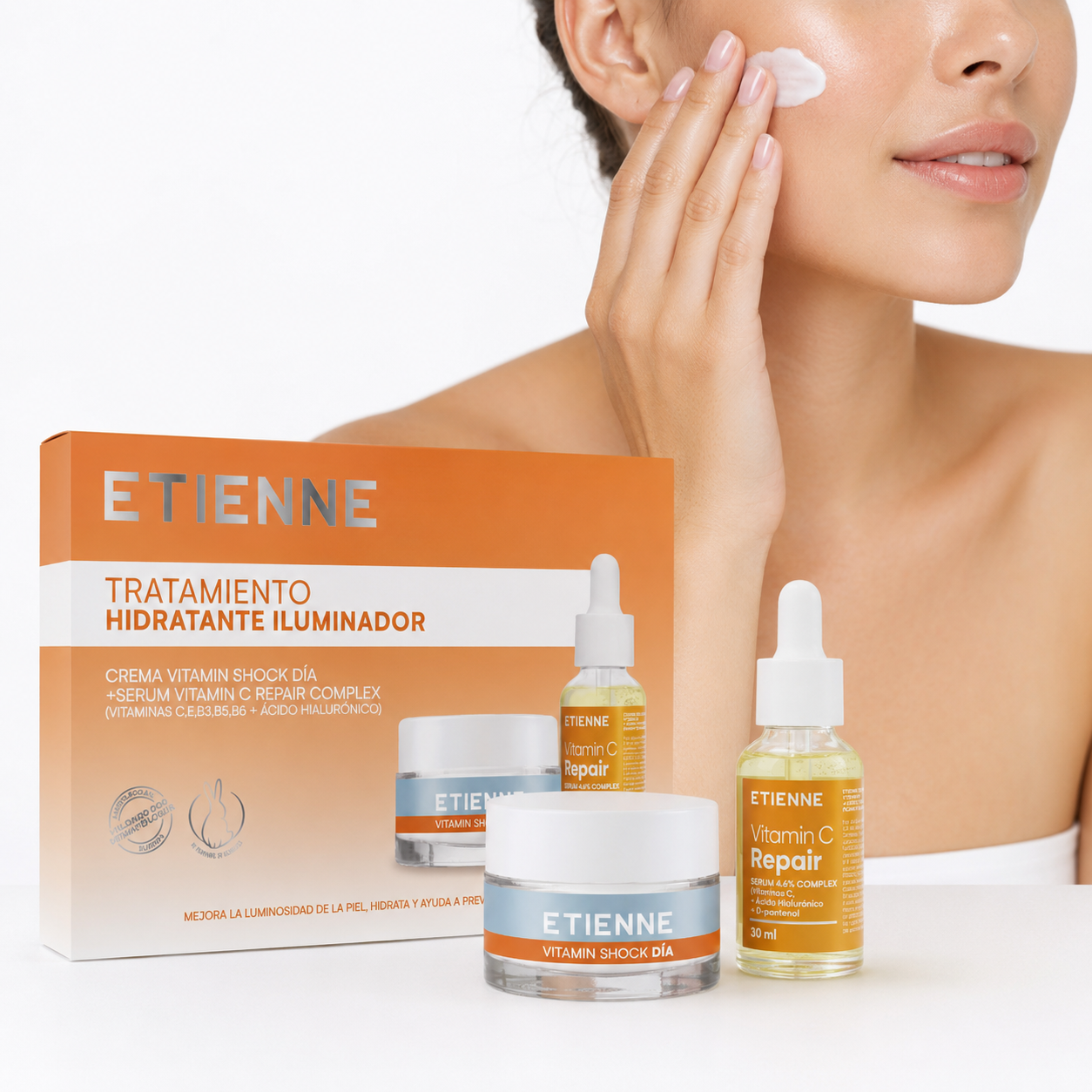 Etienne Skin Vitamin Shock Crema Día y Serum