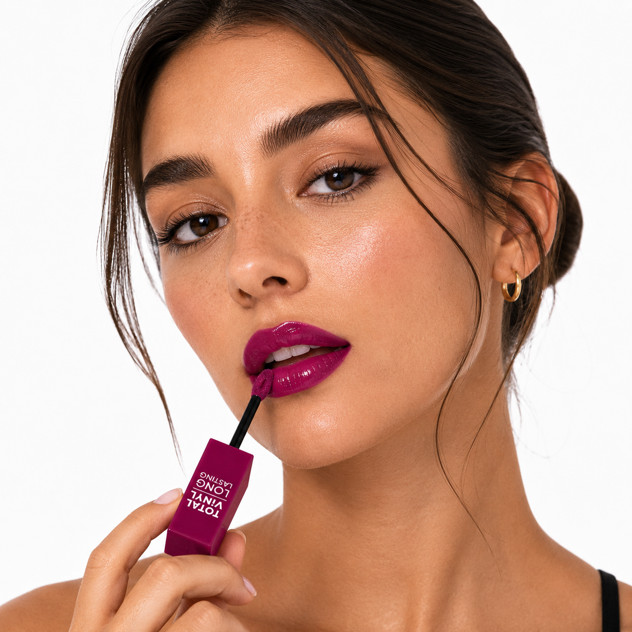 Labial Líquido Intransferible Brillante Total Vinyl Dark Rose 08