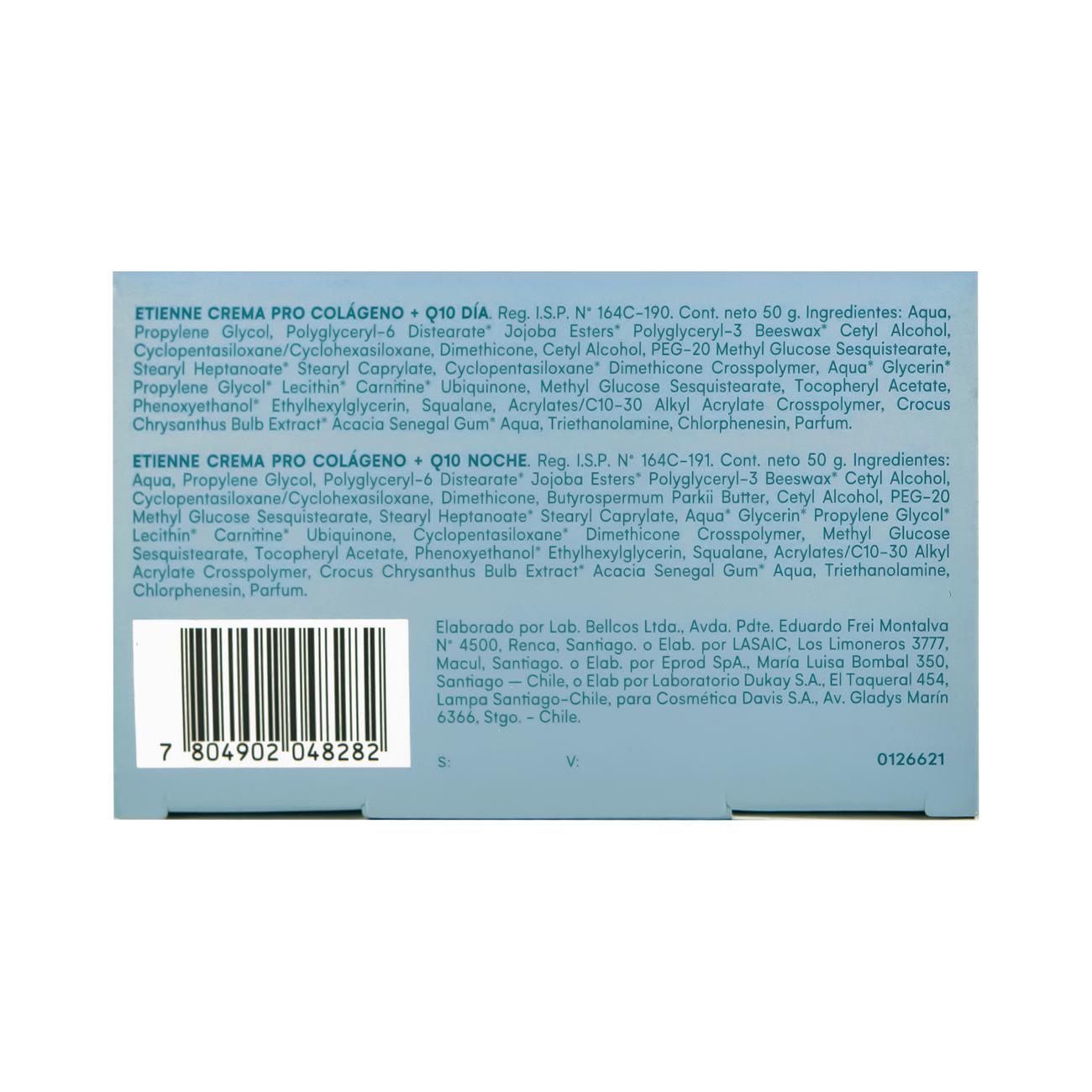Etienne Collagen Q10 Día y Noche 50g c/u
