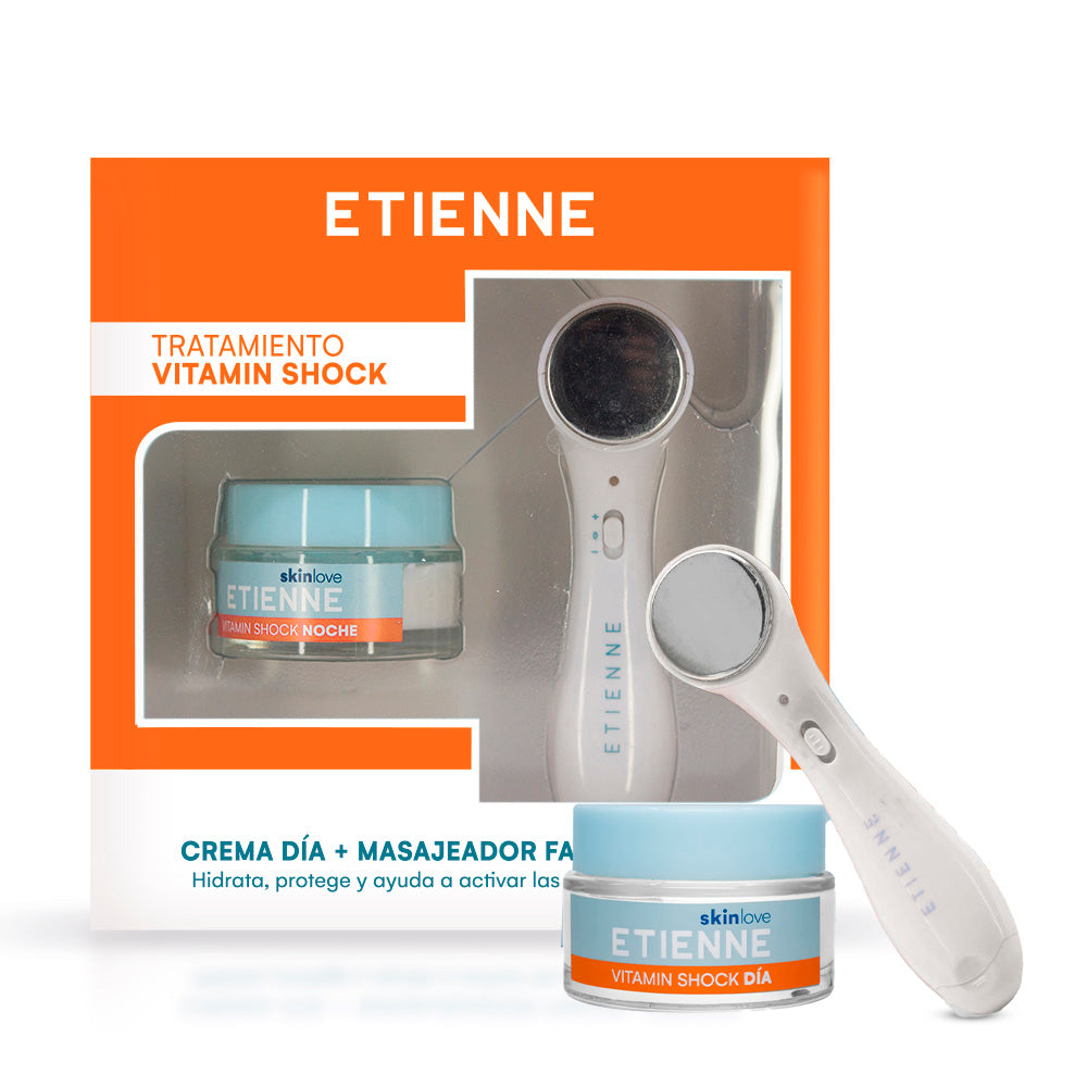 Etienne Vitamin Shock Día 50g + Masajeador Iónico