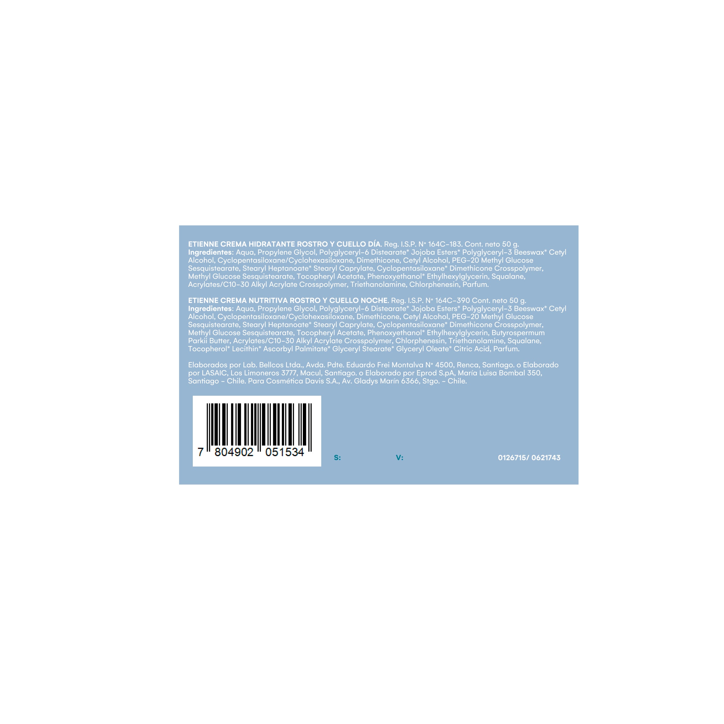 Set Crema de Día y Crema de Noche Hydra Etienne