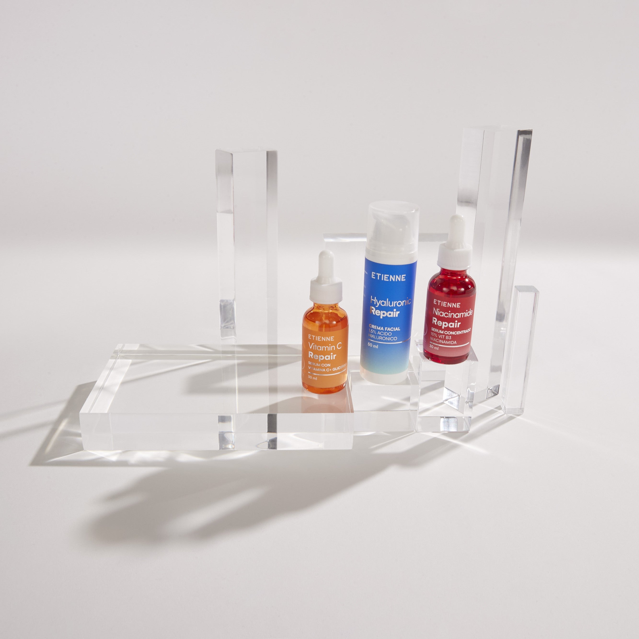 Set Triple Rutina Facial: Crema Ácido Hialurónico + Serum Vit C + Serum Niaciniamida