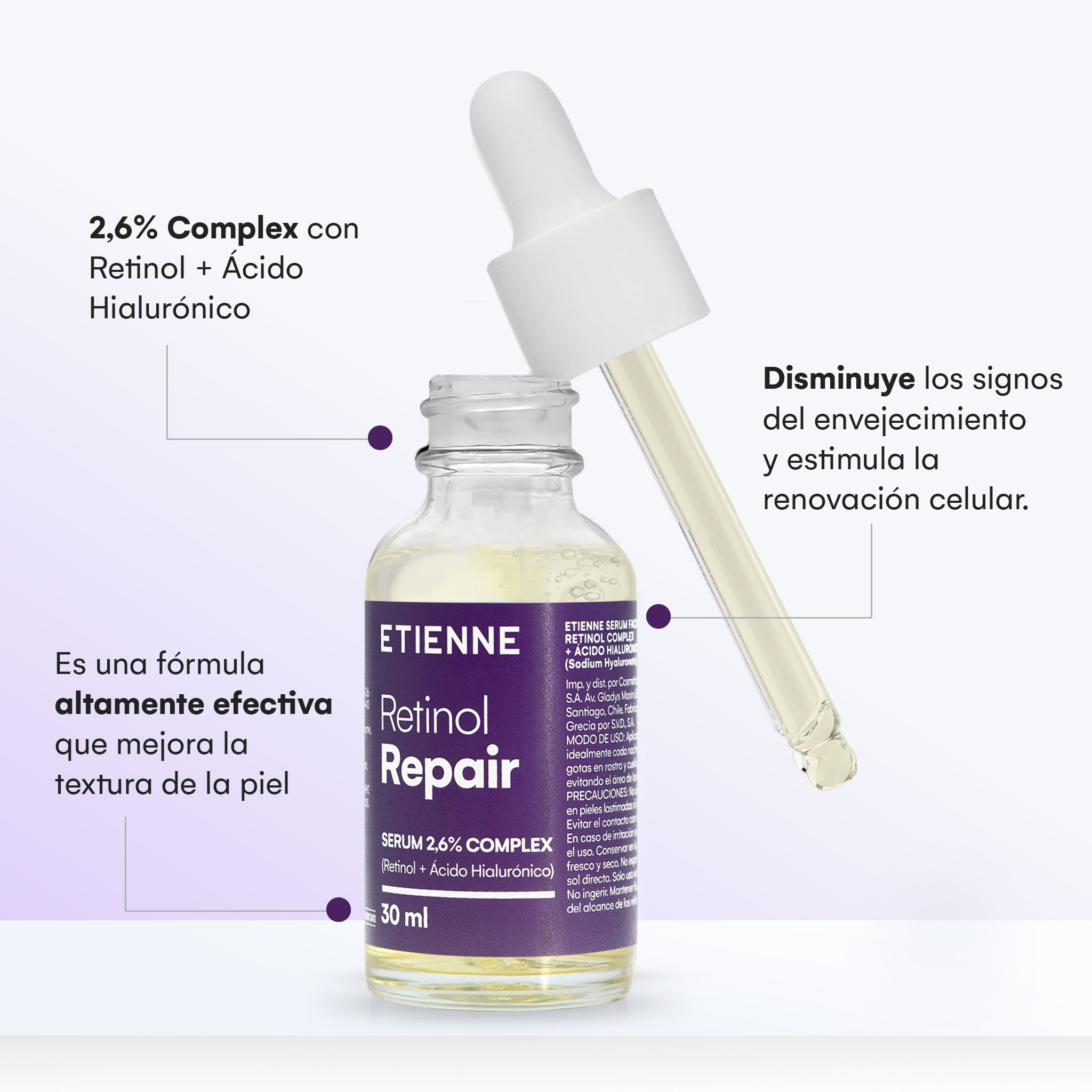 Serum 2,6% Complex Retinol+ Ácido Hialurónico 30 Ml