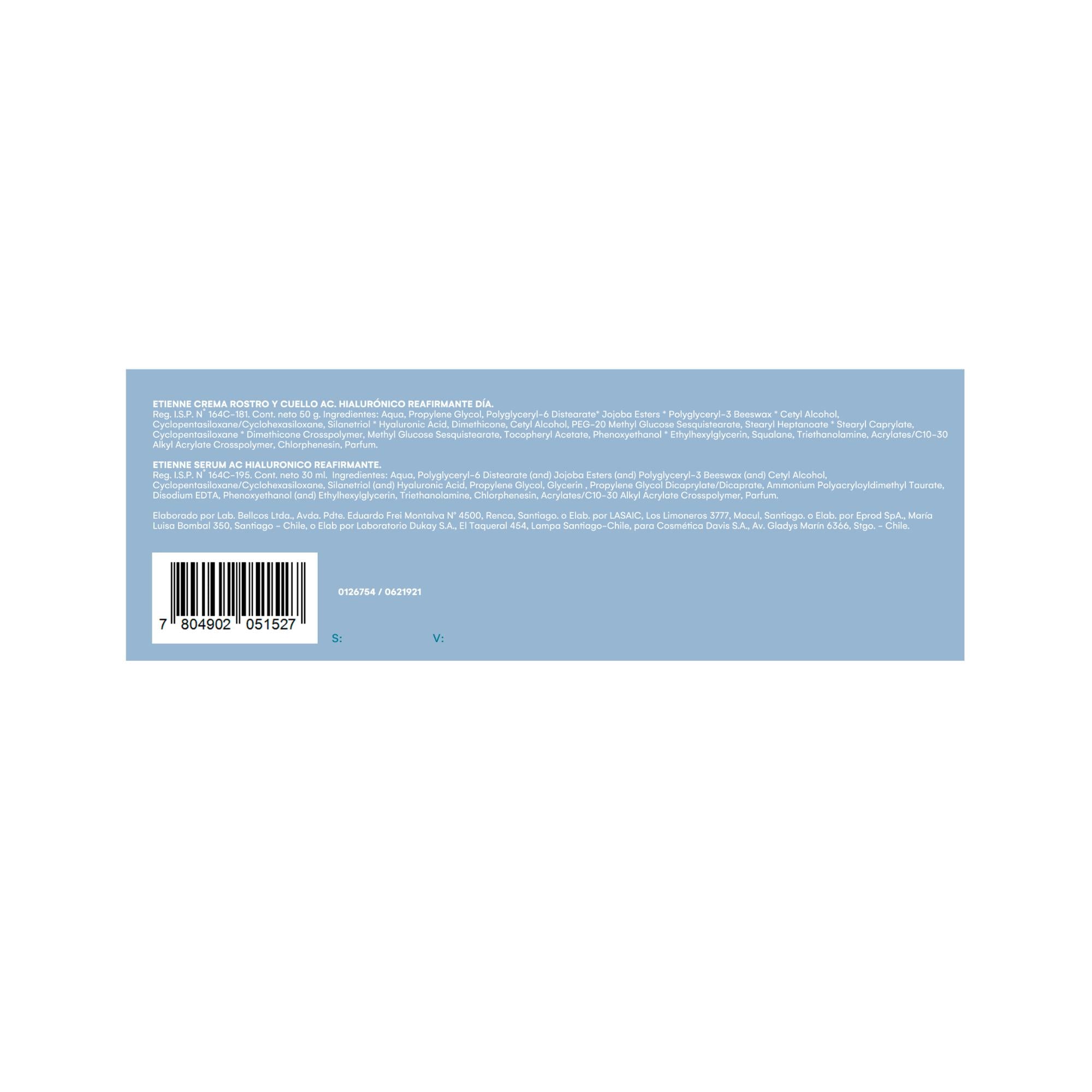 Set Crema de Día y Sérum Hydra Etienne