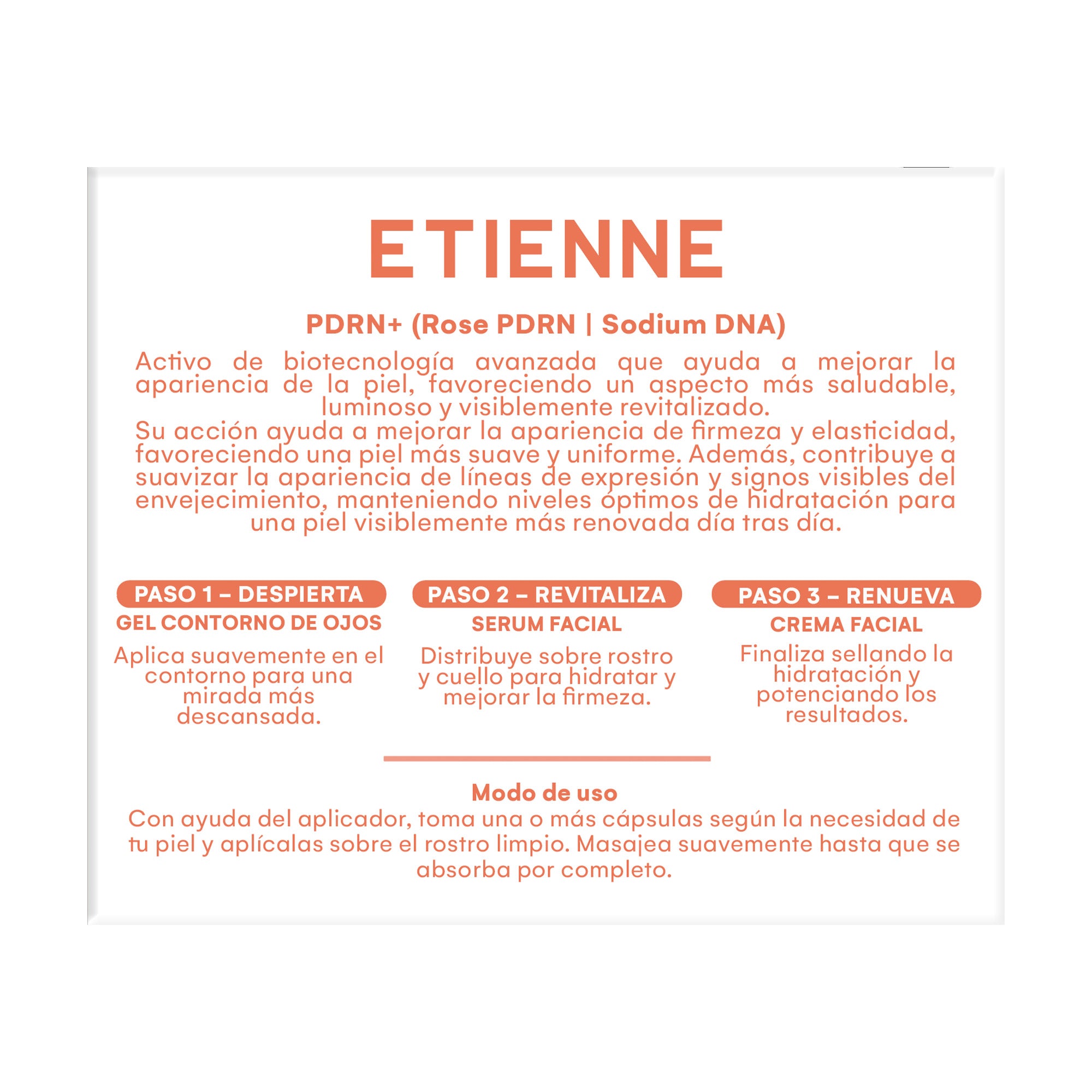 Etienne Crema Facial PDRN Revitalizante Skin 50 ml