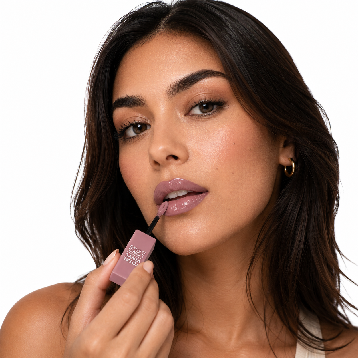 Labial Líquido Intransferible Brillante Total Vinyl Palo Rosa 09