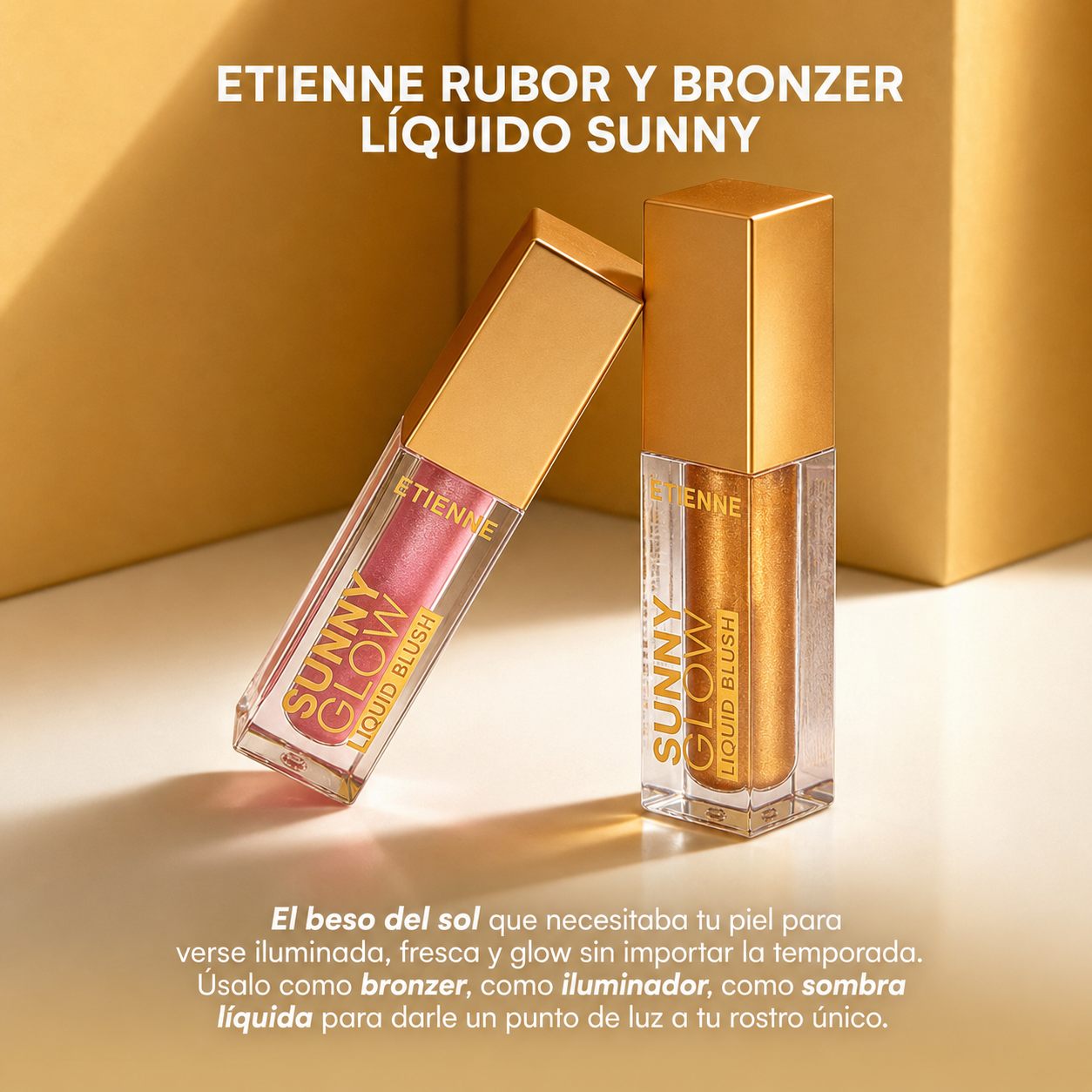 Etienne Rubor Líquido Sunny Glow Tono Rose