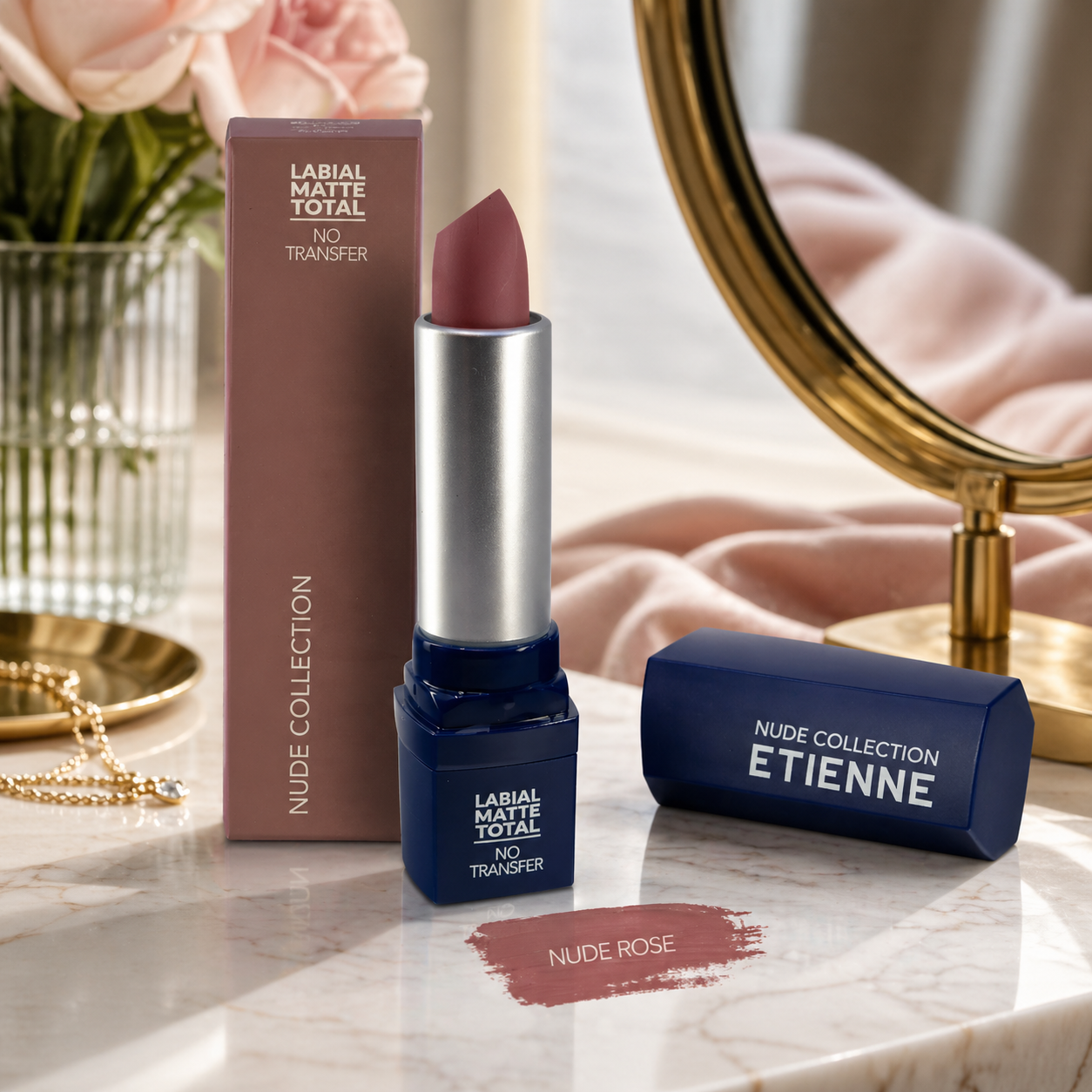 Etienne Labial Barra Matte Total Rose Mauve