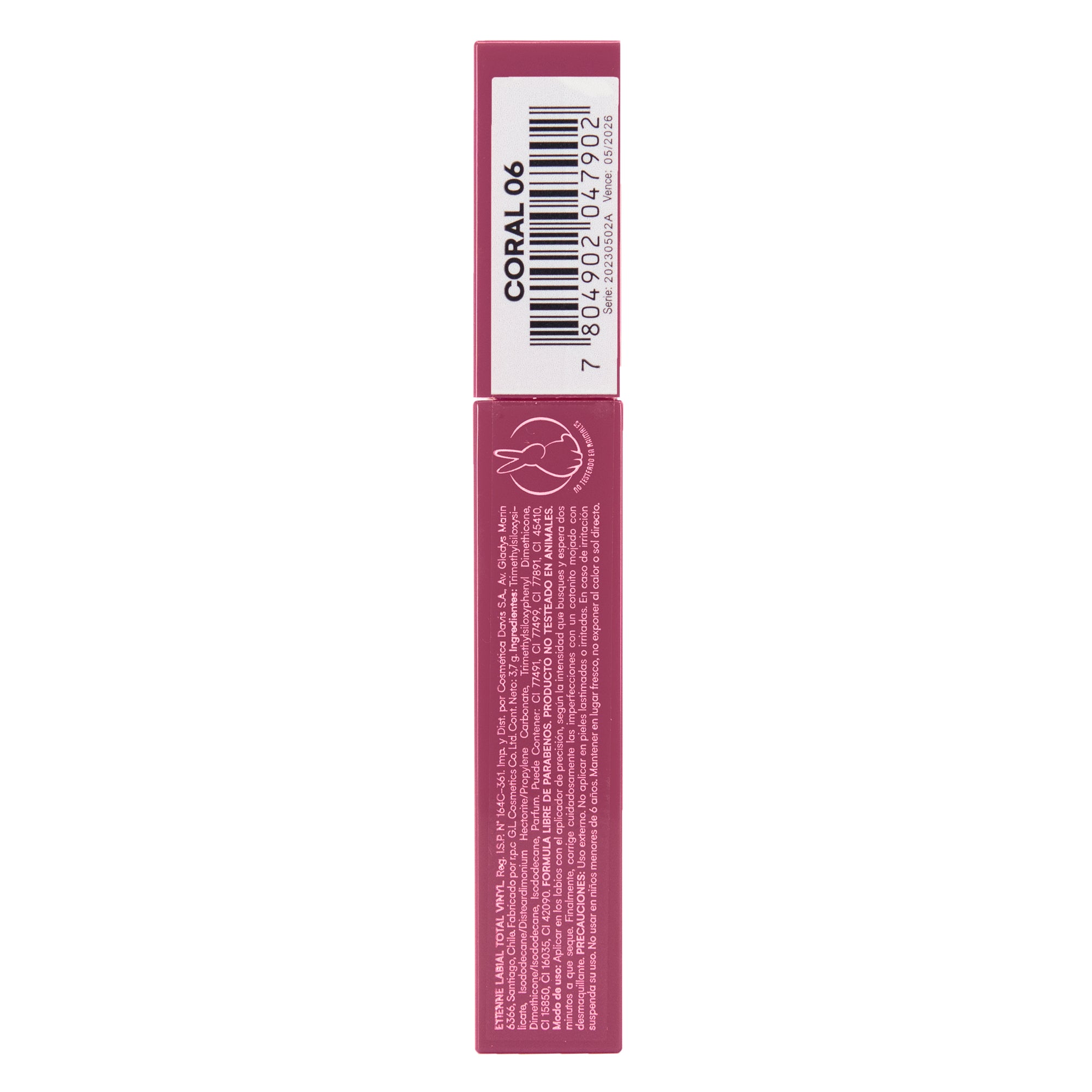 LABIAL LÍQUIDO INTRANSFERIBLE BRILLANTE TOTAL VINYL CORAL 06