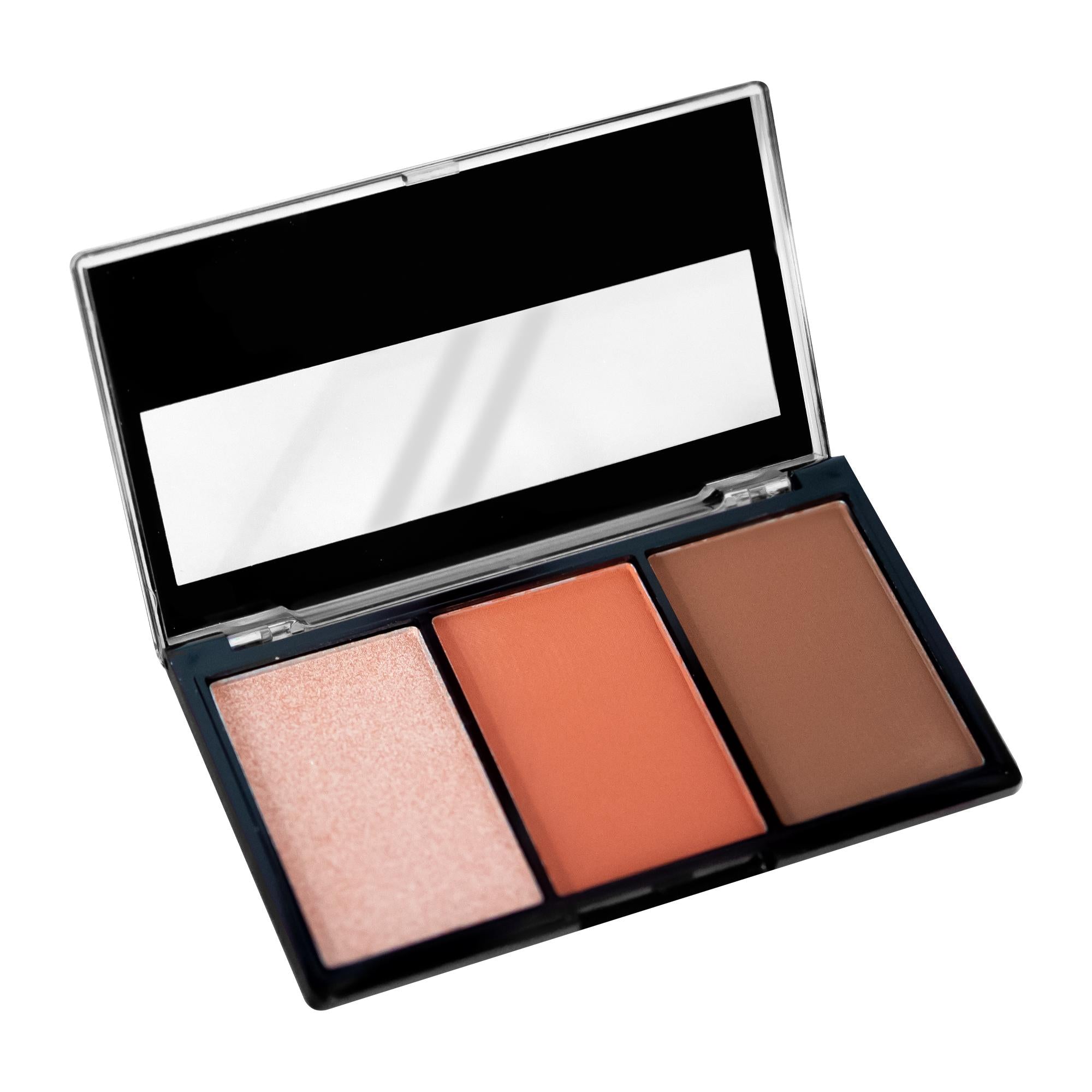 Paleta De Rostros Rubor E Iluminador X 3 Apricot