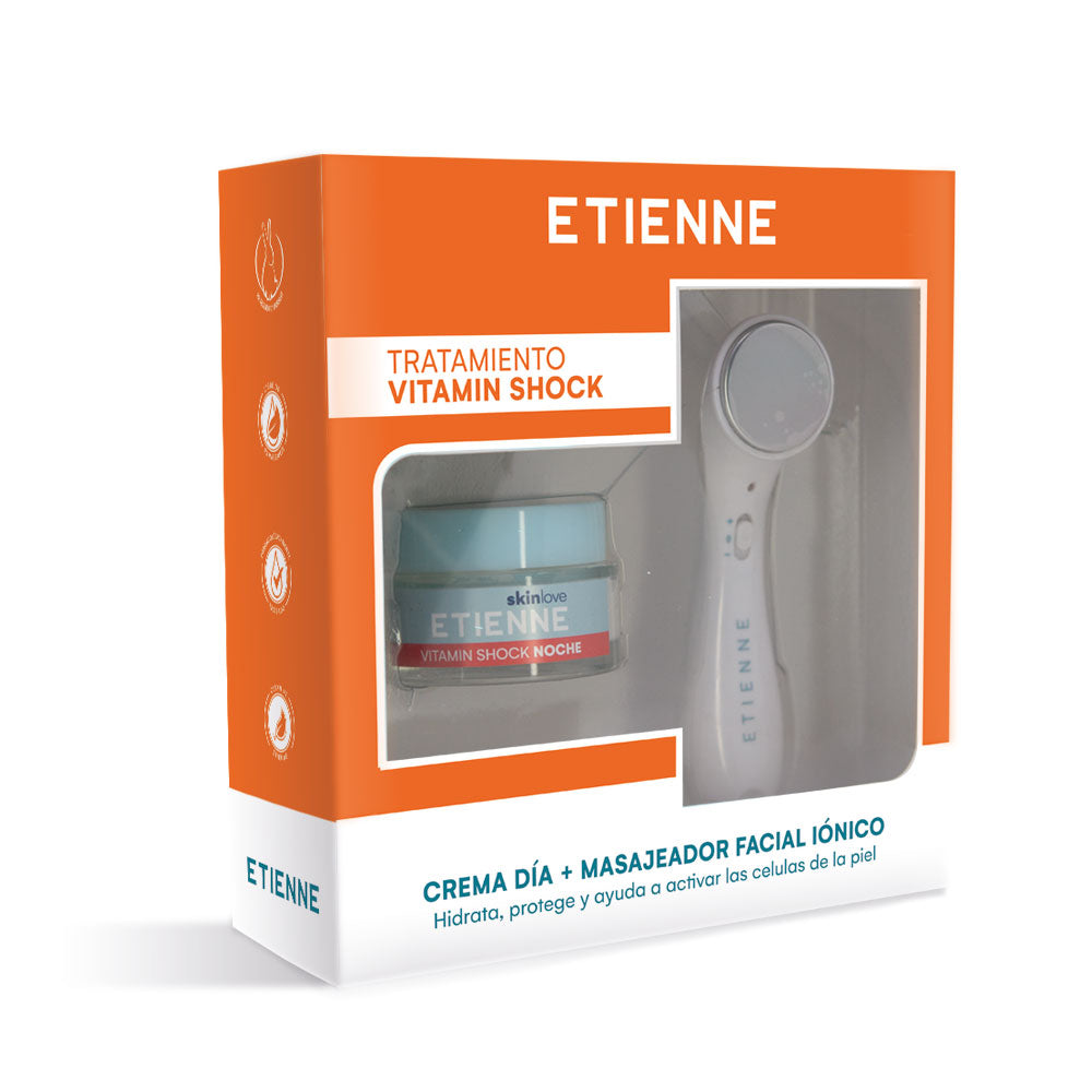 Etienne Vitamin Shock Día 50g + Masajeador Iónico