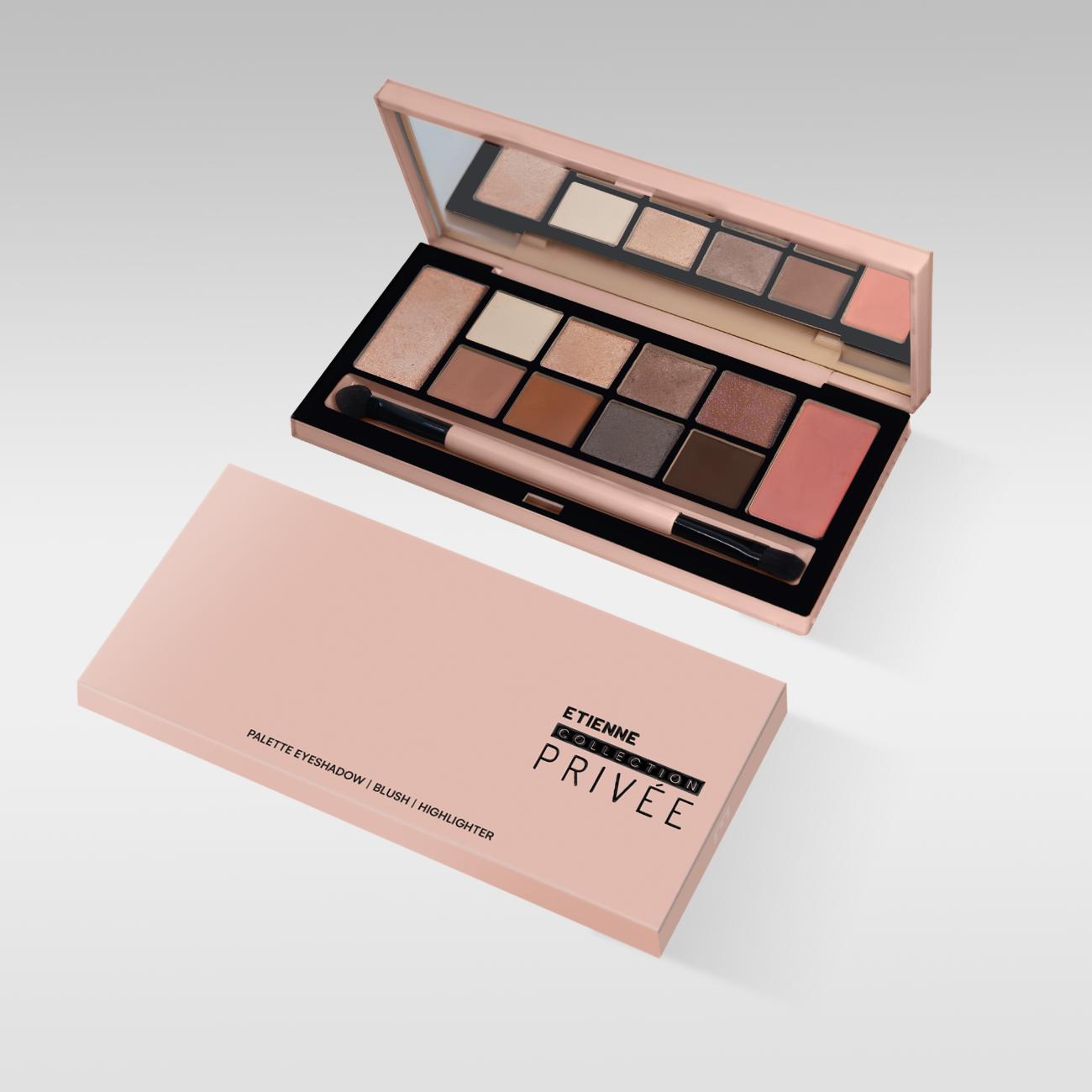 Privee Paleta de Sombras Rubor e Iluminador Nudes
