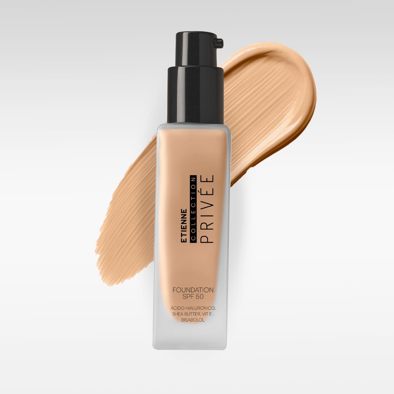 Privee Foundation SPF 50 Lumiere 01 con Acido Hialuronico y Vitamina E