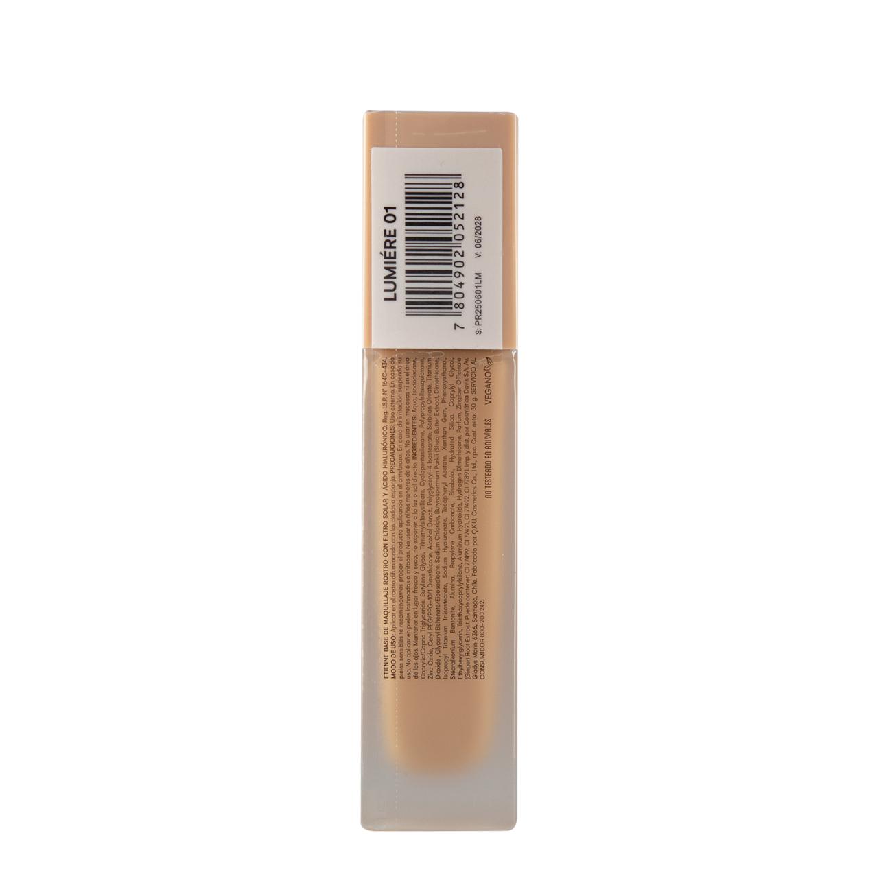 Privee Foundation SPF 50 Lumiere 01 con Acido Hialuronico y Vitamina E