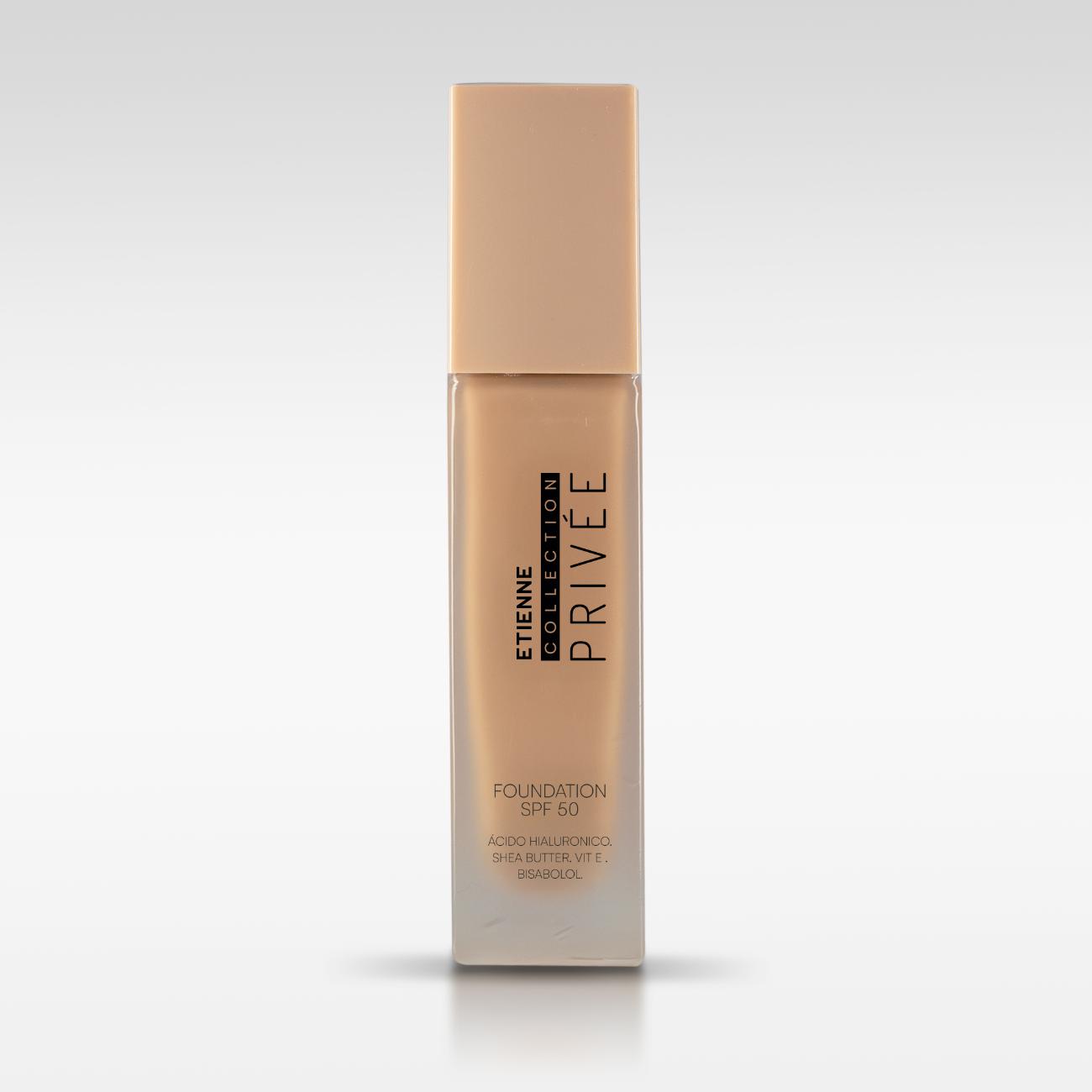 Privee Foundation SPF 50 Medium 02 con Acido Hialuronico y Vitamina E