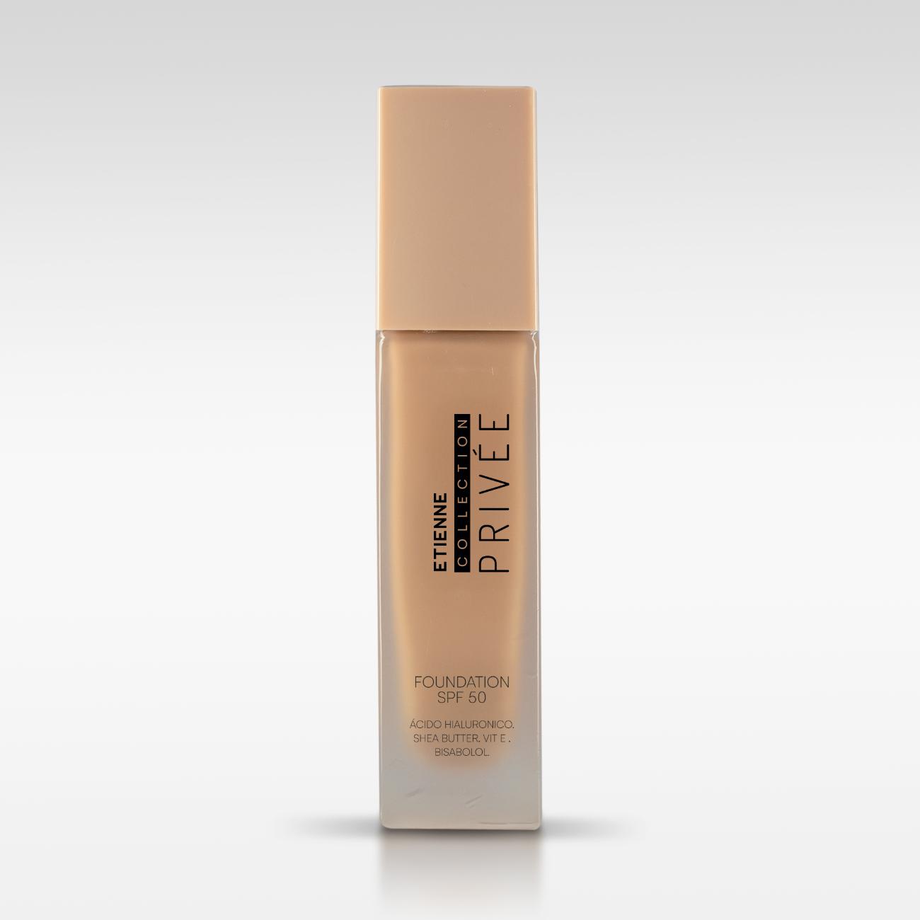 Privee Foundation SPF 50 Toast 03 con Acido Hialuronico y Vitamina E