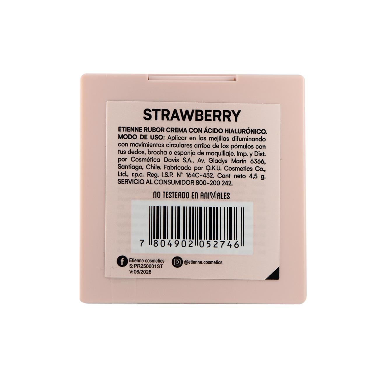 Privee Cream Blush Strawberrycon Acido Hialuronico y Vitamina E
