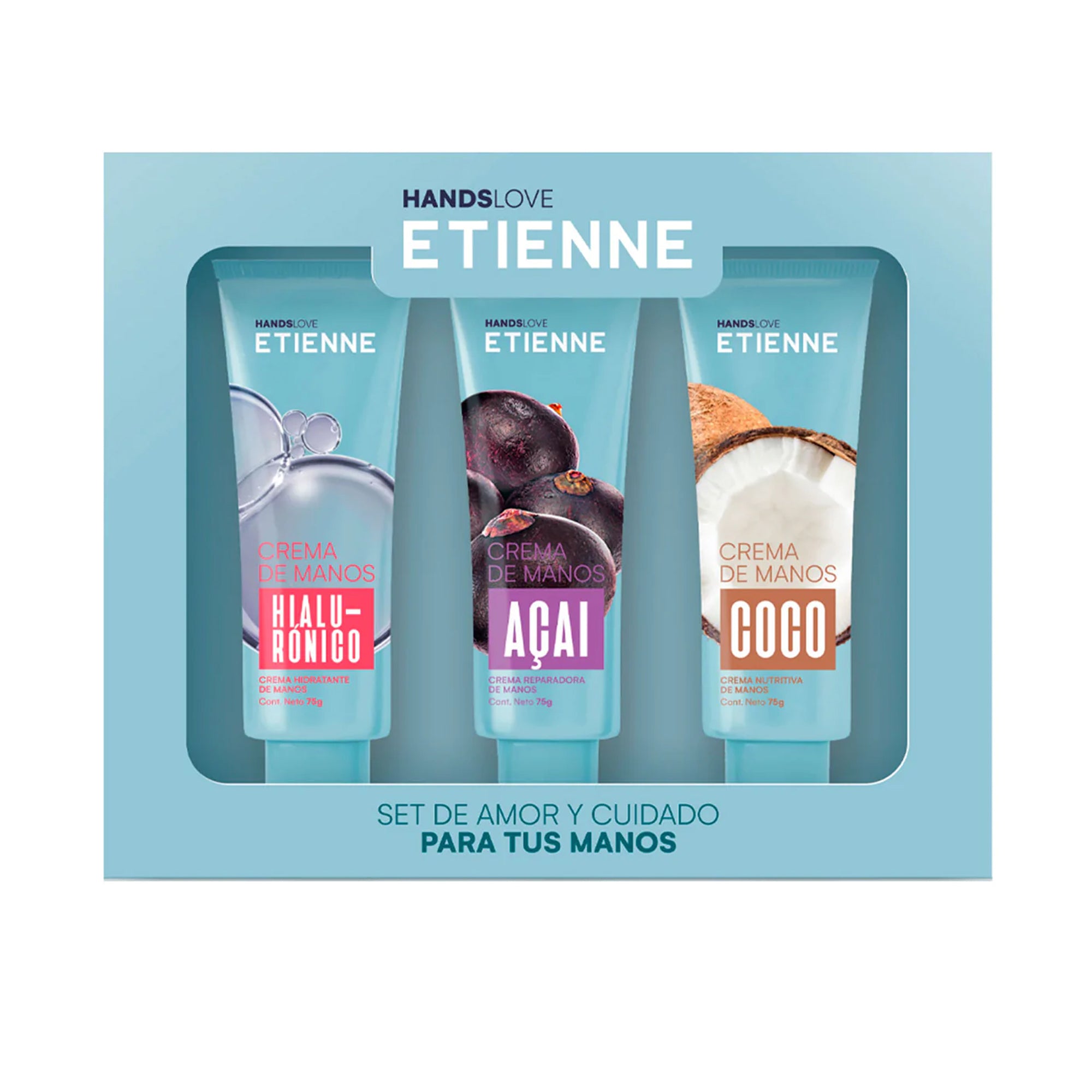 Set Crema Hidratante De Manos: Coco, Ácido Hialurónico Y Acai